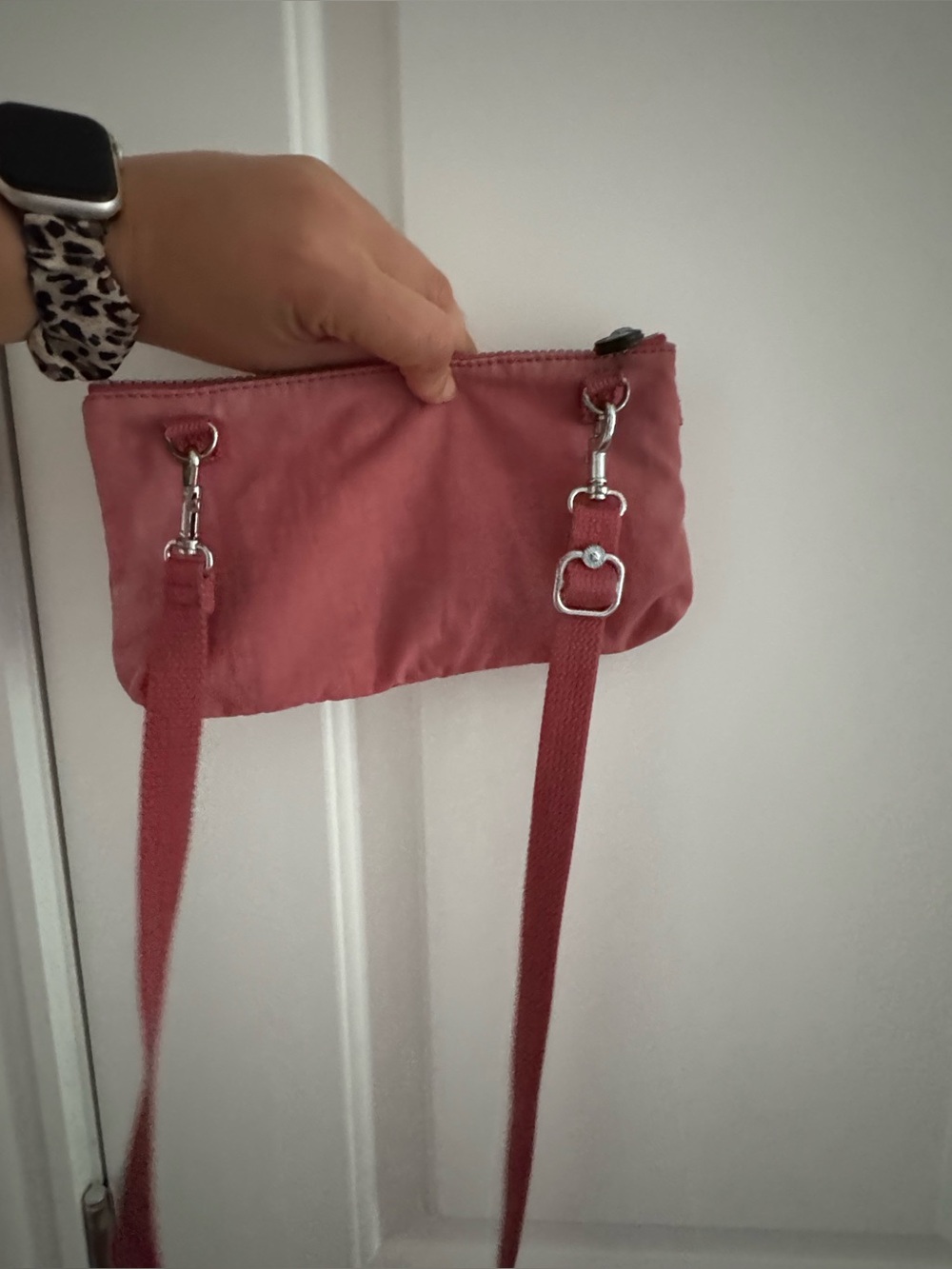 Kipling Rose Pink Nylon Crossbody Pouch - Picture 4 of 4